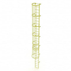 TRI-ARC - Rolling & Wall Mounted Ladders & Platforms Type: Fixed Ladder Style: Safety Cage - Exact Tooling
