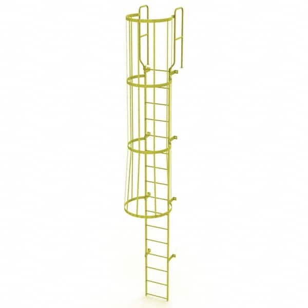 TRI-ARC - Rolling & Wall Mounted Ladders & Platforms Type: Fixed Ladder Style: Safety Cage - Exact Tooling