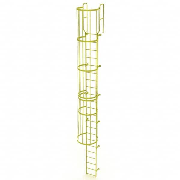 TRI-ARC - Rolling & Wall Mounted Ladders & Platforms Type: Fixed Ladder Style: Safety Cage - Exact Tooling