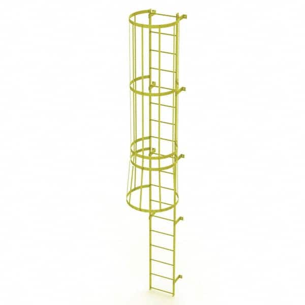 TRI-ARC - Rolling & Wall Mounted Ladders & Platforms Type: Fixed Ladder Style: Safety Cage - Exact Tooling