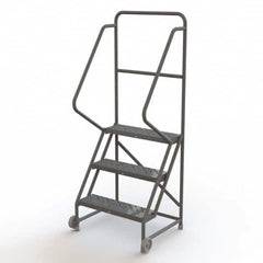 TRI-ARC - Rolling & Wall Mounted Ladders & Platforms Type: TiltNRoll Rolling Ladder Style: Tilt & Roll Safety Ladder - Exact Tooling