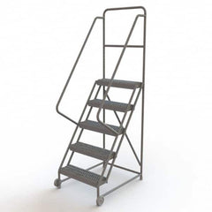 TRI-ARC - Rolling & Wall Mounted Ladders & Platforms Type: TiltNRoll Rolling Ladder Style: Tilt & Roll Safety Ladder - Exact Tooling
