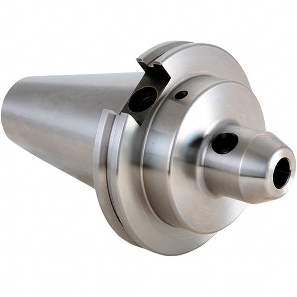 Techniks - CAT50 Taper Shank 10mm Hole End Mill Holder & Adapter - 35mm Nose Diam, 4" Projection - Exact Tooling