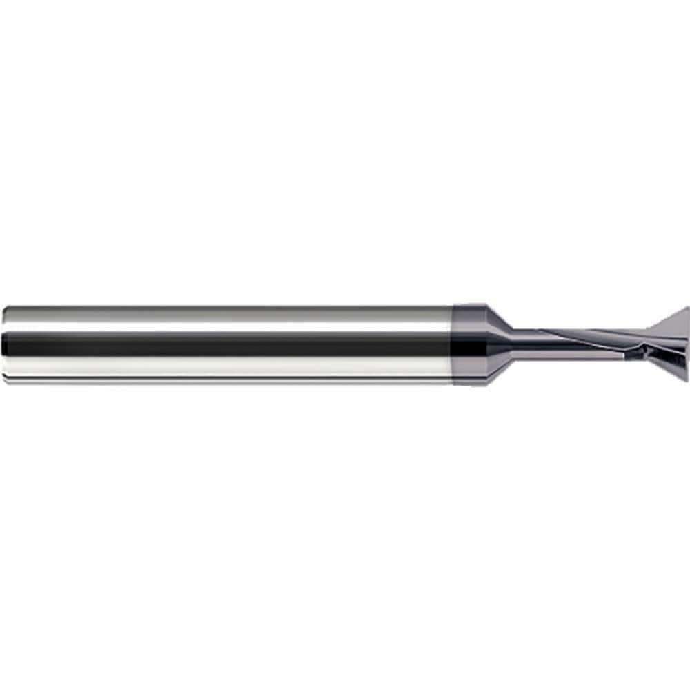 Harvey Tool - 60° 1/2" Cut Diam, 1/4" Cut Width, Solid Carbide Dovetail Cutter - Exact Tooling