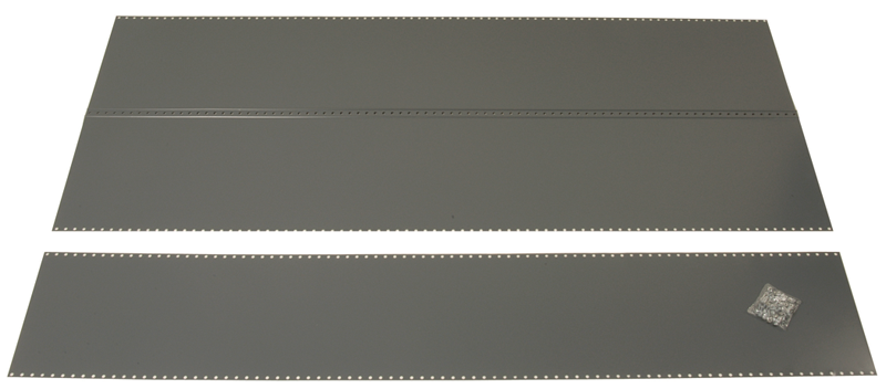 48 x 12 x 85'' - Steel Panel Kit for UltraCap Shelving Add-On Unit (Gray) - Exact Tooling