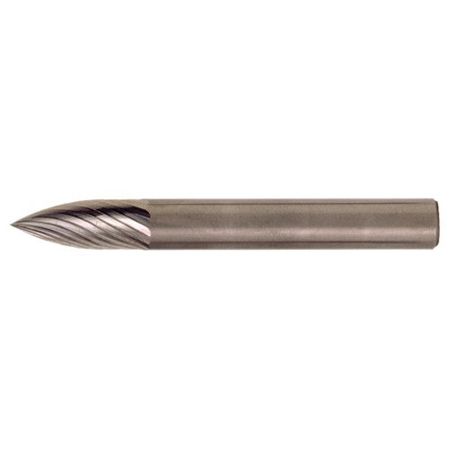 SG-41 Standard Cut Solid Carbide Bur-Pointed Tree Shape - Exact Tooling
