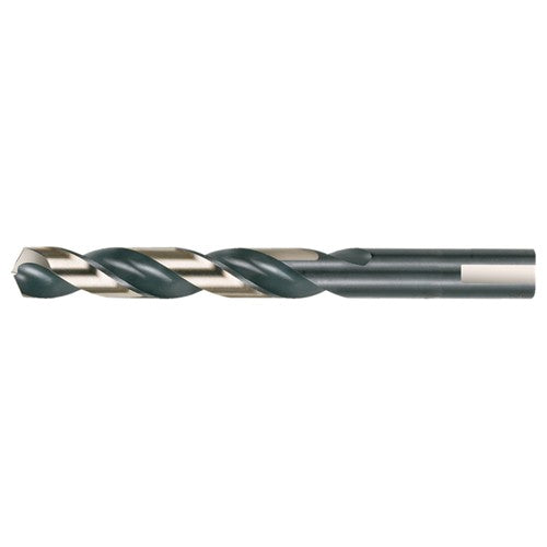 31/64 RHS / RHC HSS 135 Degree Split Point Heavy Duty Jobber Length Drill - Black & Gold - Exact Tooling