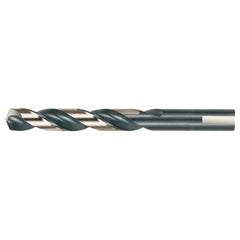 3/8 RHS / RHC HSS 135 Degree Split Point Heavy Duty Jobber Length Drill - Black & Gold - Exact Tooling