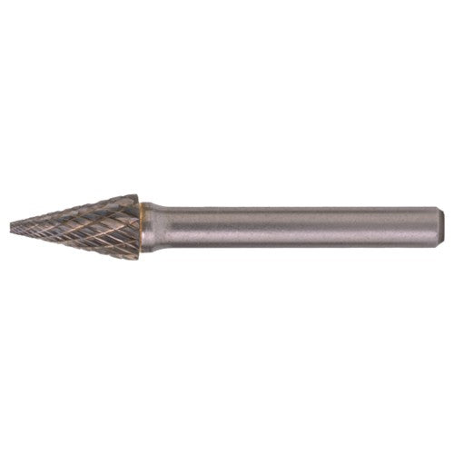 SM-1 Double Cut Solid Carbide Bur-Pointed Cone Shape - Exact Tooling