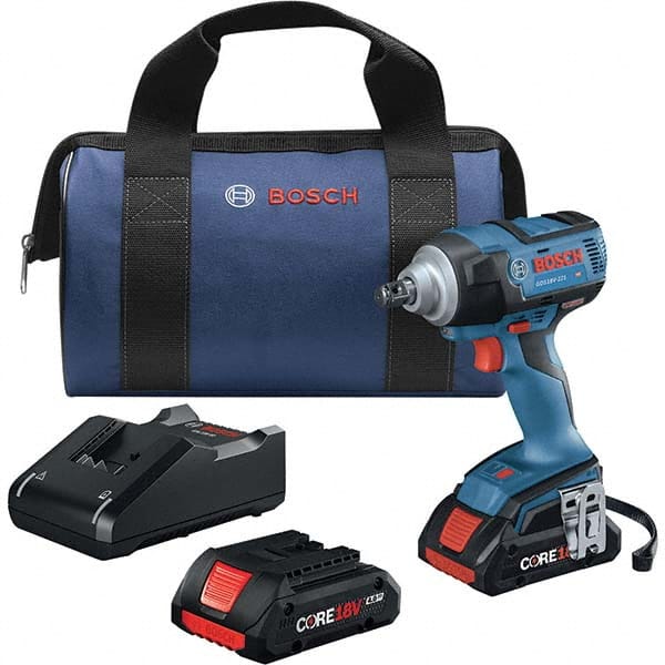 Bosch - Cordless Impact Wrenches & Ratchets Voltage: 18.0 Drive Size (Inch): 1/2 - Exact Tooling