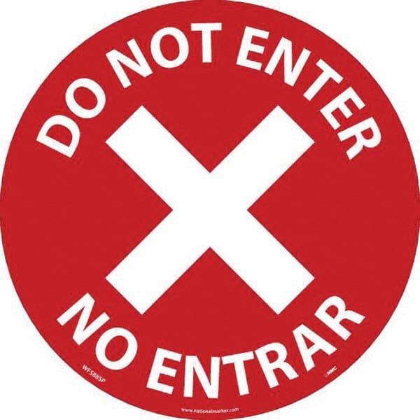 NMC - "Do Not Enter" Adhesive-Backed Floor Sign - Exact Tooling
