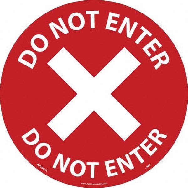 NMC - "Do Not Enter" Adhesive-Backed Floor Sign - Exact Tooling