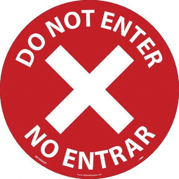 NMC - "Do Not Enter" Adhesive-Backed Floor Sign - Exact Tooling