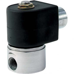 Parker - 120/60 - 110/50 VAC 1/4" NPT Port Brass Two-Way Direct Acting Solenoid Valve - Exact Tooling
