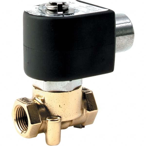 Parker - 24/60 VAC 3/8" NPT Port Brass Two-Way Direct Acting Solenoid Valve - Exact Tooling
