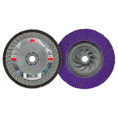 3M - Flap Discs; Abrasive Type: Coated ; Flap Disc Type: Type 29 ; Disc Diameter (Inch): 5 ; Abrasive Material: Ceramic ; Grit: 40 ; Attaching System: Threaded Hole - Exact Tooling