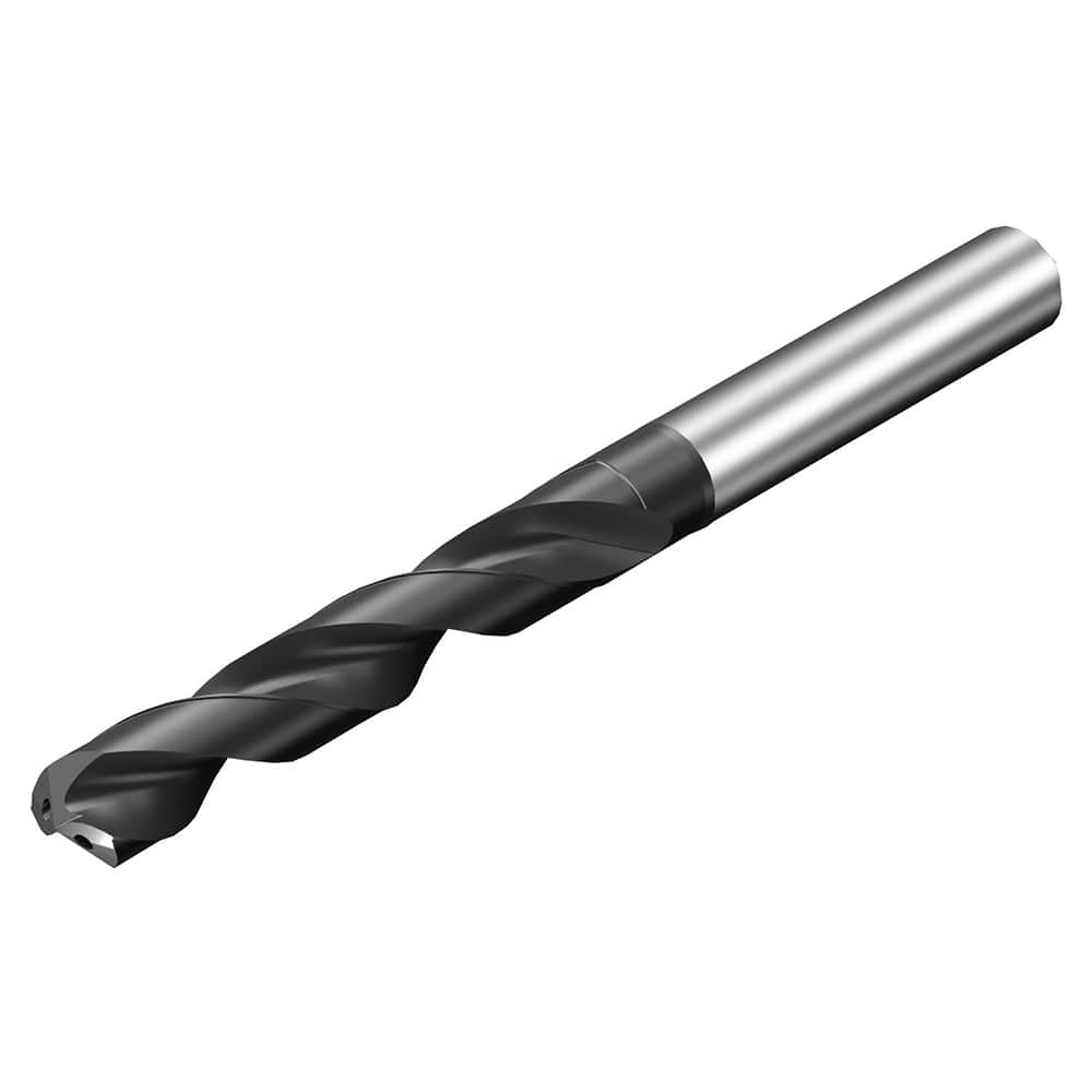 Sandvik Coromant - Screw Machine Length Drill Bits; Drill Bit Size (Decimal Inch): 0.2992 ; Drill Bit Size (mm): 7.60 ; Drill Point Angle: 140 ; Drill Bit Material: Solid Carbide ; Drill Bit Finish/Coating: AlTiN ; Flute Type: Spiral - Exact Tooling