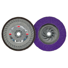 3M - Flap Discs; Abrasive Type: Coated ; Flap Disc Type: Type 29 ; Disc Diameter (Inch): 5 ; Abrasive Material: Ceramic ; Grit: 60 ; Attaching System: Threaded Hole - Exact Tooling