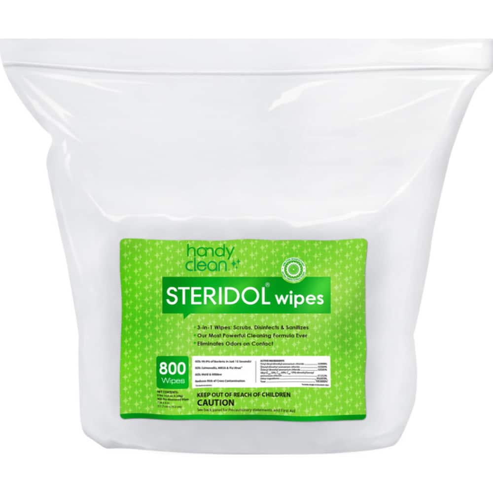 GoodEarth - Wipes; Type: Disinfectant ; Sheet Length (Inch): 7 ; Sheet Width (Inch): 6 ; Sheets per Package: 800 ; Color: White - Exact Tooling