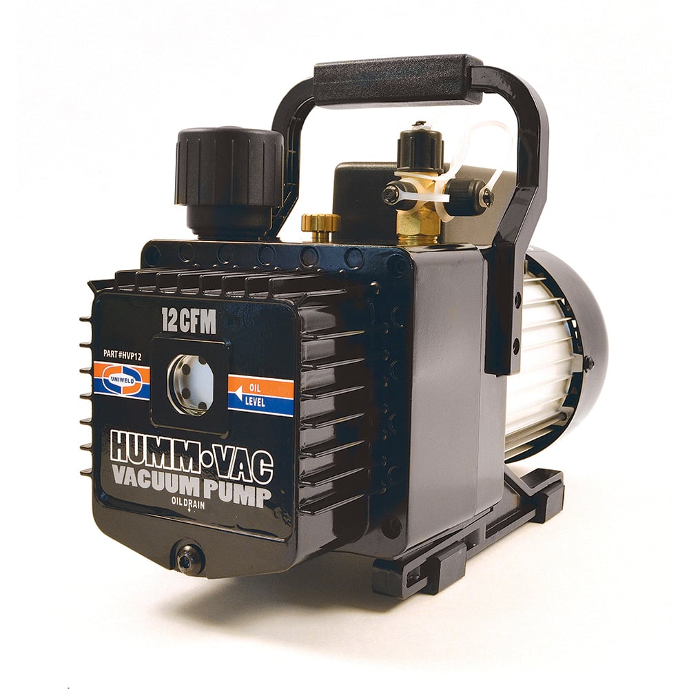 Value Collection - Rotary Vane-Type Vacuum Pumps; Horsepower: 3/4 ; Voltage: 100-110/200-240; 100-115/208-230 ; Cubic Feet per Minute: 12.00 ; Length (Decimal Inch): 14.6000 ; Width (Decimal Inch): 8.3000 ; Height (Inch): 10.75 - Exact Tooling