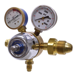 Made in USA - 1/4 NPT 44239 psi Nitrogen Rubber, Brass Regulator with Gauge - Exact Tooling
