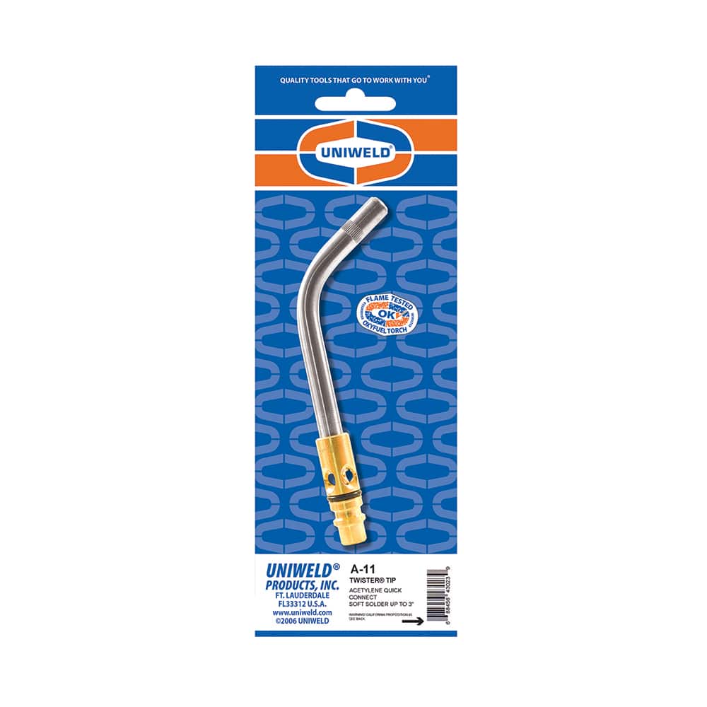 Made in USA - Oxygen/Acetylene Torch Tips; Type: Swirl Combustion Tip ; Tip Number: 0 ; Gas Type: Acetylene ; Nozzle Type: Swirl Flame - Exact Tooling
