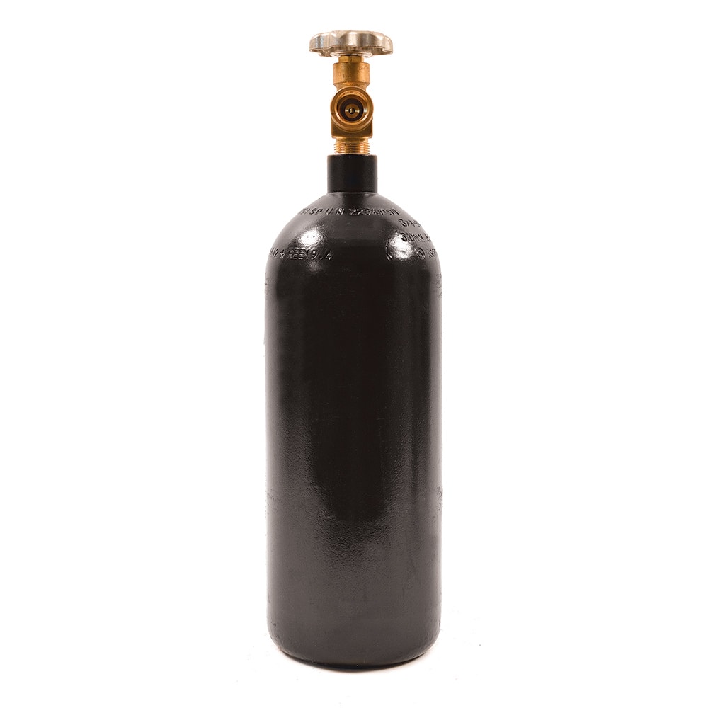 Made in USA - Oxygen/Acetylene Torch Accessories; Type: Nitrogen Tank ; Gas Type: Nitrogen ; Diameter (Inch): 5.25 ; Container Size: 20 Cubic Feet ; CGA Inlet Connection: 580 ; Color: Black - Exact Tooling
