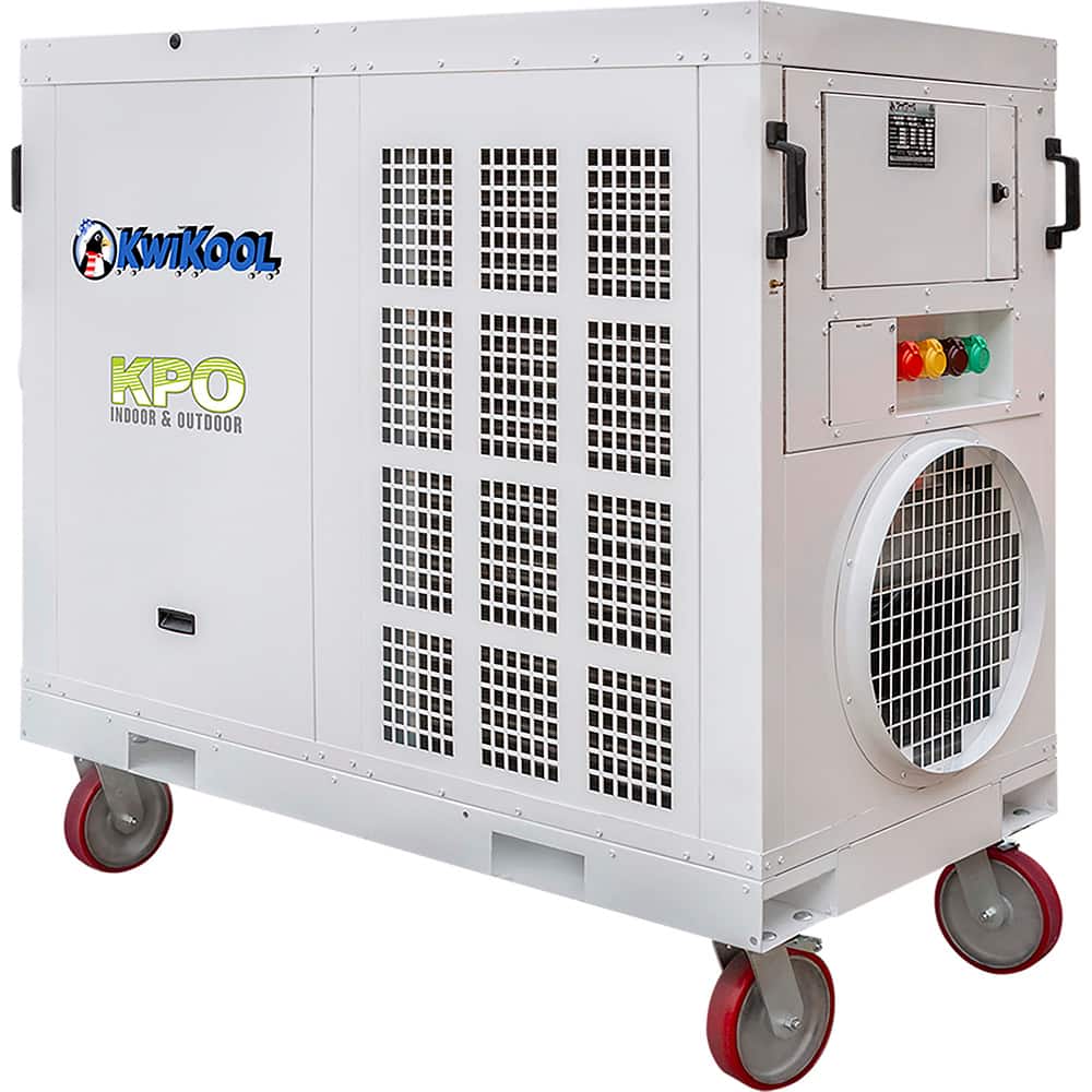 Kwikool - 135,000 BTU 27.7 Amp EER 7.2 5,500 CFM Indoor/ Outdoor High Static Portable Air Conditioner - Exact Tooling