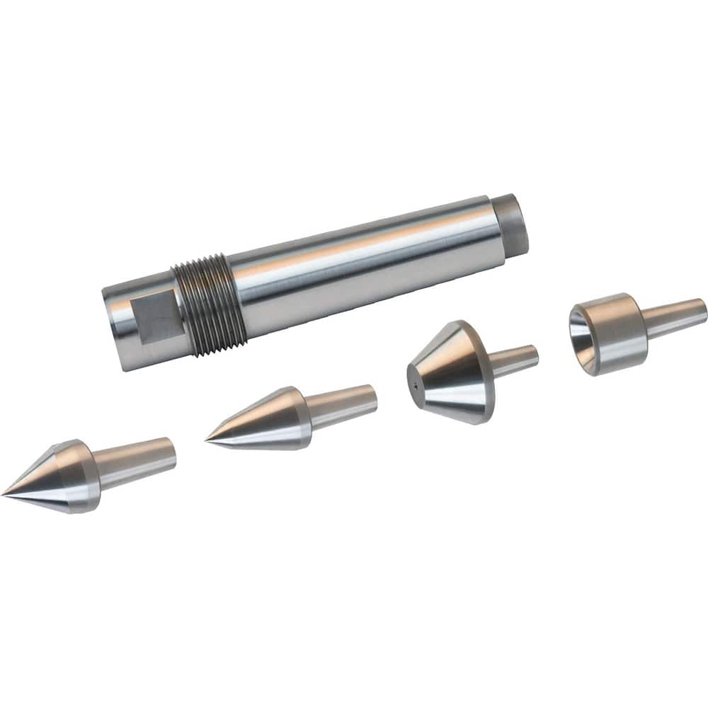 Riten - Dead Centers; Center Type: Solid Center ; Shank Type: Morse Taper ; Shank Taper Size: 4MT ; Point Style: Interchangeable (Not Included) ; Carbide-Tipped: No ; Head Diameter (Inch): 1-1/4 - Exact Tooling