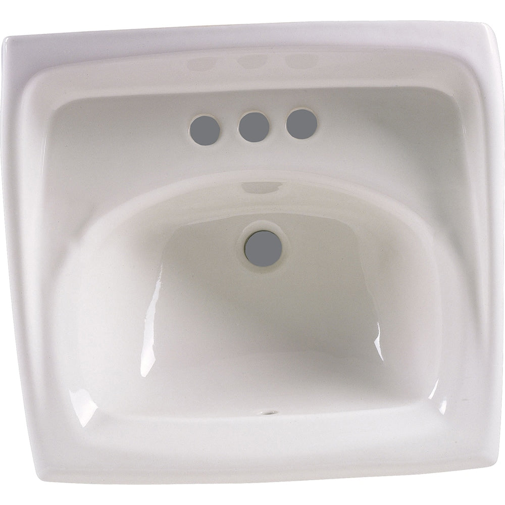 American Standard - Sinks; Type: Wall Hung ; Outside Length: 18-1/4 (Inch); Outside Width: 20-1/2 (Inch); Outside Height: 12-1/8 (Inch); Inside Length: 10 (Inch); Inside Width: 15 (Inch) - Exact Tooling