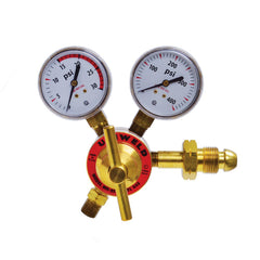 Made in USA - Welding Regulators; Gas Type: Acetylene; Acetylene (cyl w/CGA 510) ; CGA Inlet Connection: 510 ; Fitting Type: B; Male ; Maximum Pressure (psi): 400.00 ; Thread Size: 18 ; Rotation: Clockwise - Exact Tooling