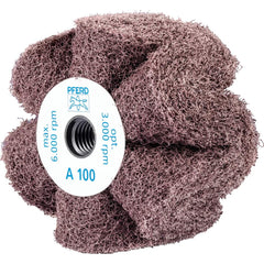 PFERD - Unmounted Flap Wheels; Abrasive Type: Non-Woven ; Outside Diameter (Inch): 4 ; Face Width (Inch): 2 ; Center Hole Thread Size: 5/8-11 ; Abrasive Material: Aluminum Oxide ; Grit: 100 - Exact Tooling