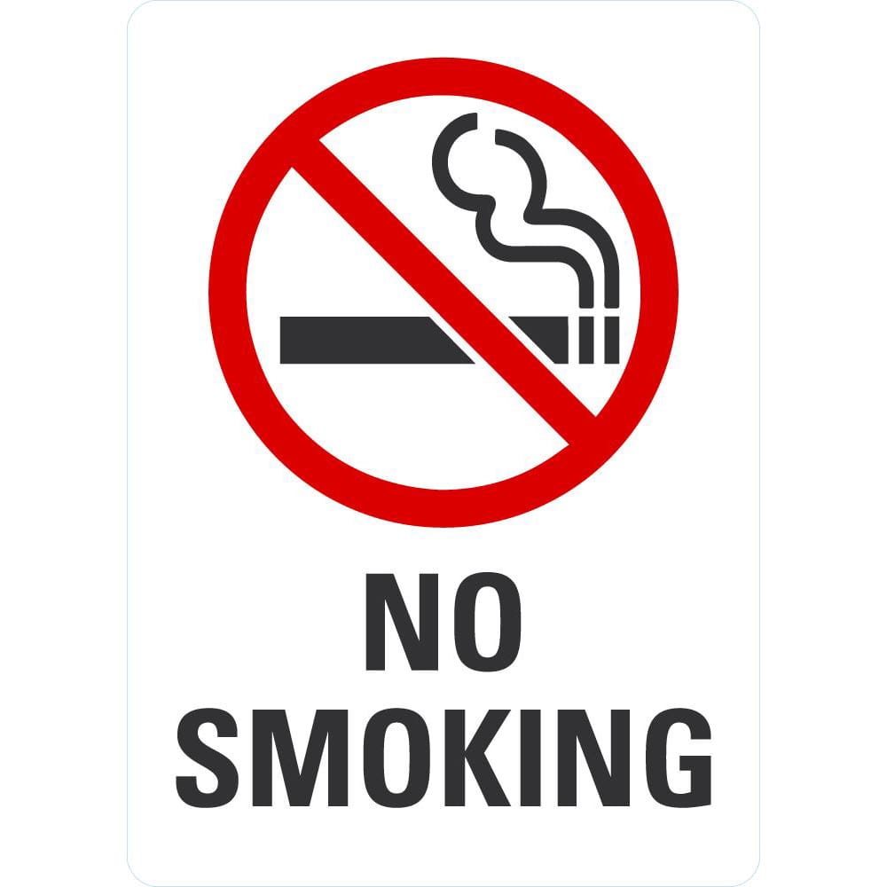 Lyle Signs - "No Smoking", 10" Wide x 14" High, Rigid HDPE Plastic Safety Sign - Exact Tooling