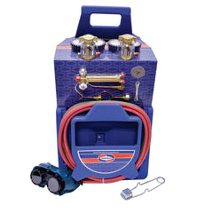 Made in USA - Oxygen/Acetylene Torch Kits; Type: Welding & Brazing Kit ; Welding Capacity: 1/4 (Inch); Maximum Heating Capacity: 5600?F ; Contents: Welding Handle 71; Oxygen Regulator RO100; Fuel Gas Regulator RMC100; Welding Brazing Tip MTF-5; MTT; MTW- - Exact Tooling
