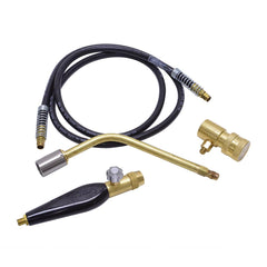 Made in USA - Propane & MAPP Torch Kits; Type: Air/LP ; Fuel Type: LP Gas ; Contents: Welding Handle TH9; Fuel Gas Regulator RP3A; Welding Brazing Tip ST06MP; Hoses HLP11SS ; Contents: Welding Handle TH9; Fuel Gas Regulator RP3A; Welding Brazing Tip ST06 - Exact Tooling