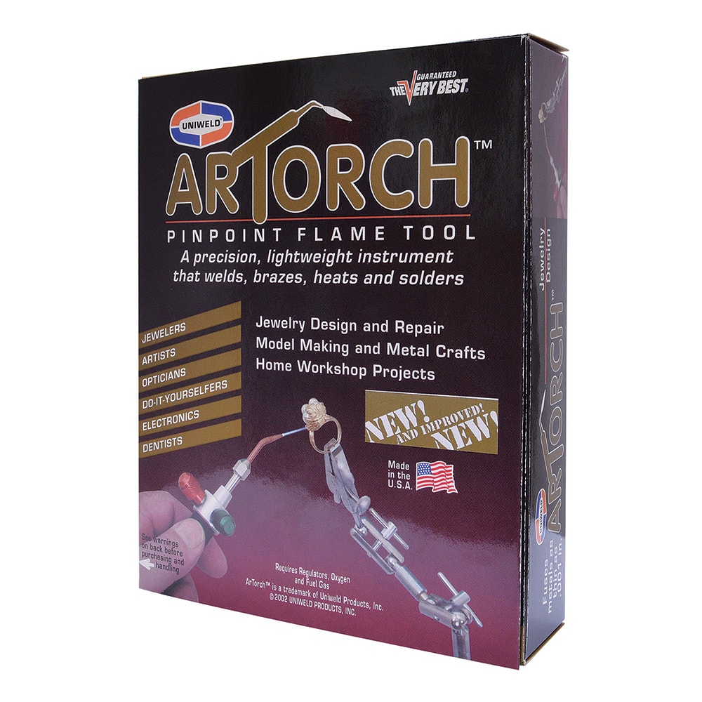 Made in USA - Oxygen/Acetylene Torch Kits; Type: Torch ; Maximum Heating Capacity: 1750F ; Contents: Jewelers Mini Torch JMT100; Curved Tips #3, #4, #5, #6, #7; Hose ARTH6B; Display Bo ; Contents: Jewelers Mini Torch JMT100; Curved Tips #3, #4, #5, #6, # - Exact Tooling