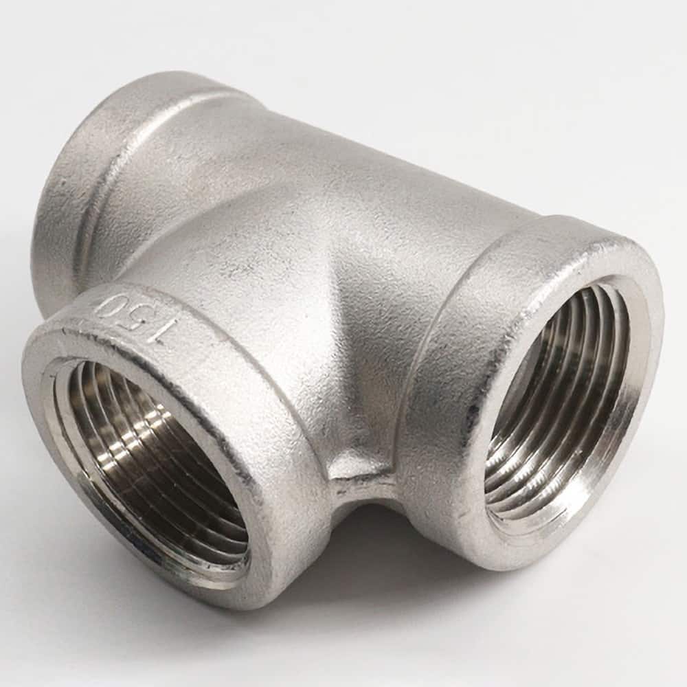 Guardian Worldwide - Stainless Steel Pipe Fittings; Type: Tee ; Fitting Size: 2 ; End Connections: FNPT x FNPT x FNPT ; Material Grade: 316 ; Pressure Rating (psi): 150 - Exact Tooling