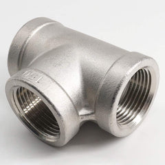 Guardian Worldwide - Stainless Steel Pipe Fittings; Type: Tee ; Fitting Size: 3 ; End Connections: FNPT x FNPT x FNPT ; Material Grade: 316 ; Pressure Rating (psi): 150 - Exact Tooling