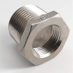 Guardian Worldwide - Stainless Steel Pipe Fittings; Type: Hexagon Bushing ; Fitting Size: 1 x 3/4 ; End Connections: MNPT x FNPT ; Material Grade: 304 ; Pressure Rating (psi): 150 ; Length (Inch): 1.28 - Exact Tooling