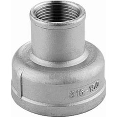 Guardian Worldwide - Stainless Steel Pipe Fittings; Type: Reducing Coupling ; Fitting Size: 1-1/2 x 1-1/4 ; End Connections: FNPT x FNPT ; Material Grade: 316 ; Pressure Rating (psi): 150 ; Length (Inch): 2.24 - Exact Tooling