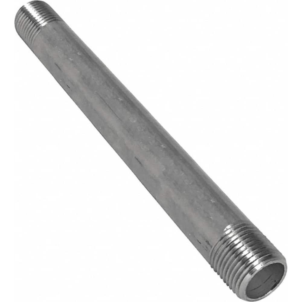 Guardian Worldwide - Stainless Steel Pipe Nipples & Pipe; Style: Threaded ; Pipe Size: 1/2 (Inch); Length (Inch): 12 ; Material Grade: 304/304L ; Schedule: 40 - Exact Tooling