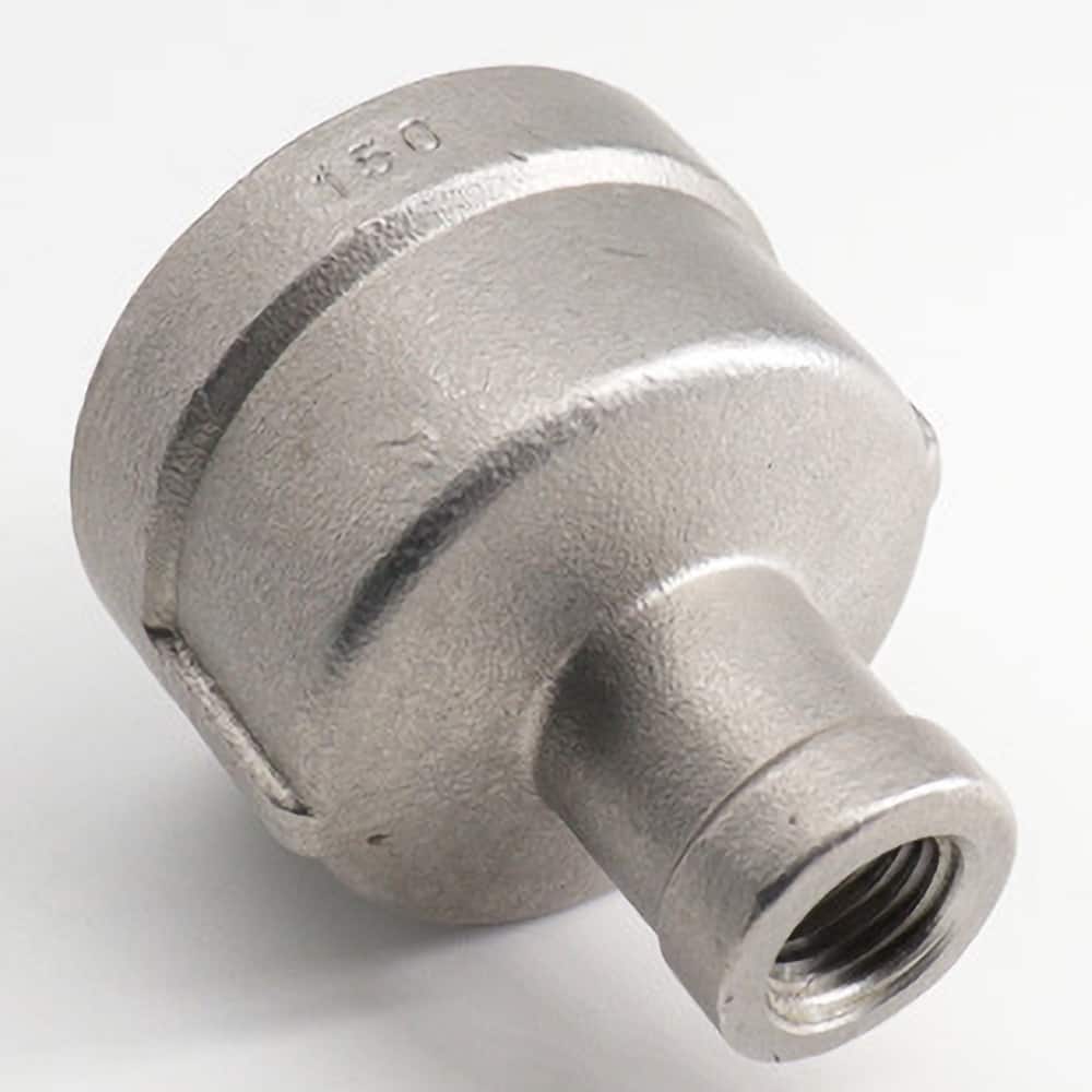 Guardian Worldwide - Stainless Steel Pipe Fittings; Type: Reducing Coupling ; Fitting Size: 1-1/4 x 1/4 ; End Connections: FNPT x FNPT ; Material Grade: 304 ; Pressure Rating (psi): 150 ; Length (Inch): 1.98 - Exact Tooling