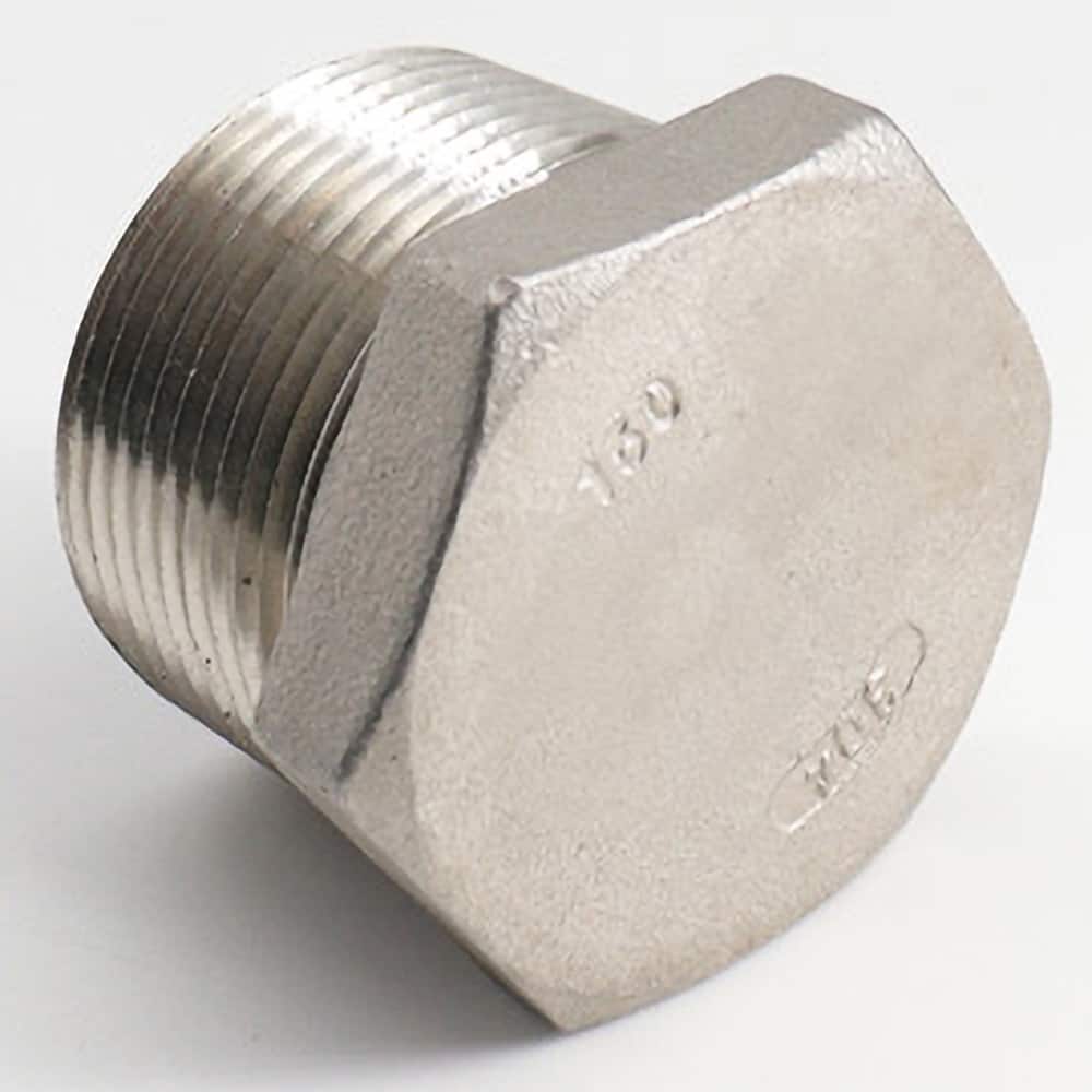 Guardian Worldwide - Stainless Steel Pipe Fittings; Type: Hexagon Plug ; Fitting Size: 1-1/4 ; End Connections: MNPT ; Material Grade: 304 ; Pressure Rating (psi): 150 ; Length (Inch): 1.39 - Exact Tooling