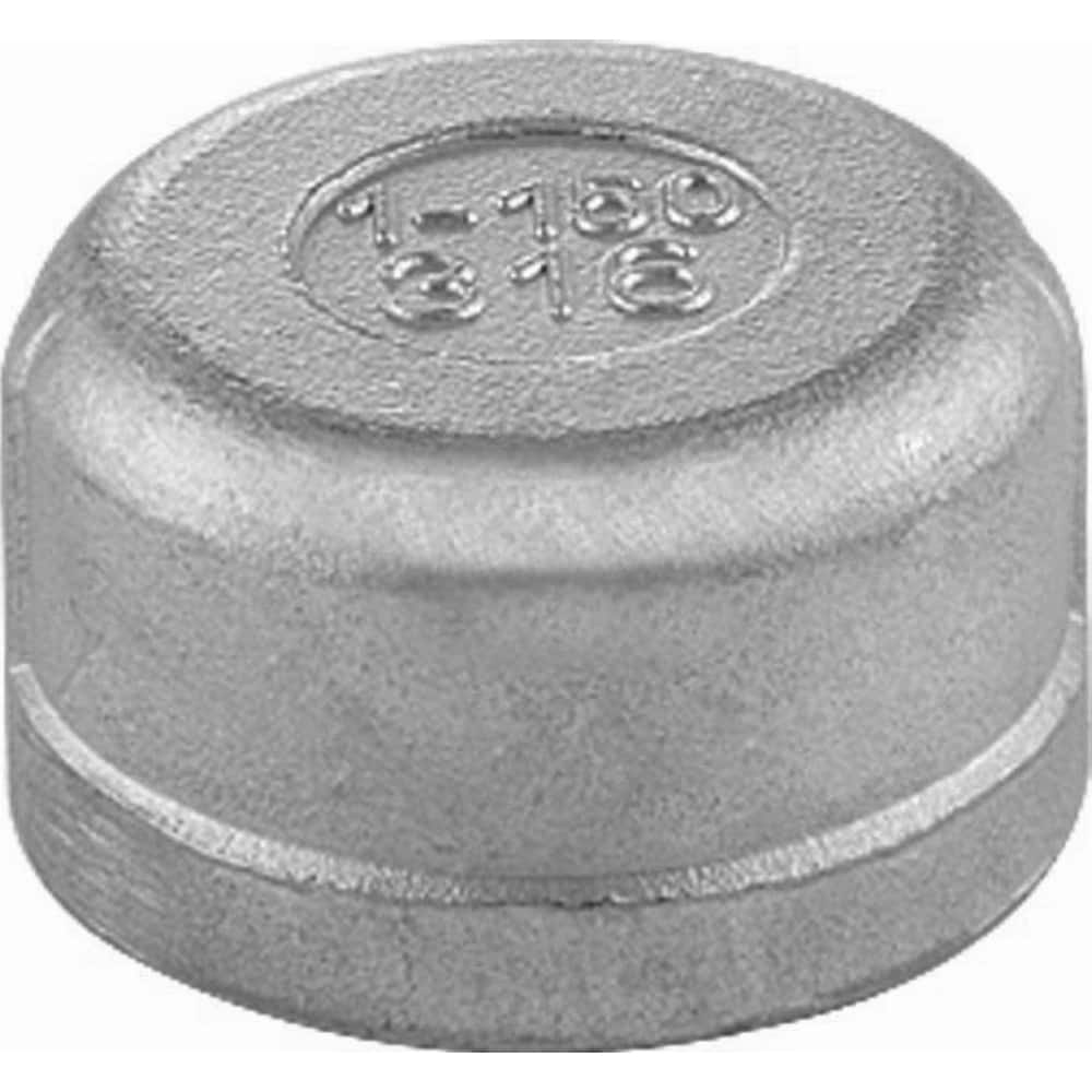 Guardian Worldwide - Stainless Steel Pipe Fittings; Type: Round Cap ; Fitting Size: 3 ; End Connections: Threaded ; Material Grade: 316 ; Pressure Rating (psi): 150 - Exact Tooling