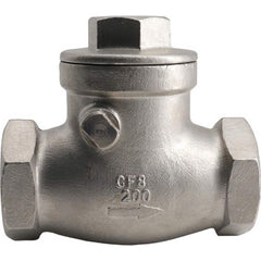 Guardian Worldwide - Check Valves; Design: 2-Way ; Pipe Size (Inch): 1-1/2 ; End Connections: FNPT x FNPT ; Material: Stainless Steel ; Material: Stainless Steel ; Seal Material: PTFE - Exact Tooling