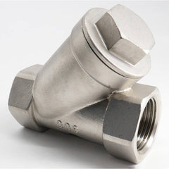 Guardian Worldwide - 1/2" Pipe, FNPT x FNPT Ends, 316 Stainless Steel Y-Strainer - Exact Tooling
