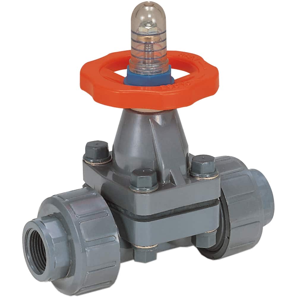 Hayward - Diaphragm Valves; End Connections: Socket; Threaded ; Pipe Size: 1 (Inch); Pipe Size (mm): 25.40 ; Material: PVC ; Seal Material: FPM ; Maximum Working Pressure (psi): 150.000 - Exact Tooling