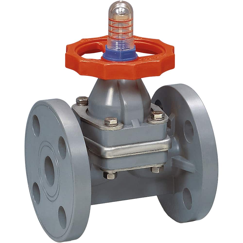 Hayward - Diaphragm Valves; End Connections: Flanged ; Pipe Size: 2 (Inch); Pipe Size (mm): 50.80 ; Material: PVC ; Seal Material: FPM ; Maximum Working Pressure (psi): 150.000 - Exact Tooling