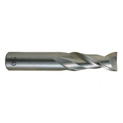1/2 Dia. x 3 Overall Length 2-Flute .020 C/R Solid Carbide SE End Mill-Round Shank-Center Cutting-Uncoated - Exact Tooling