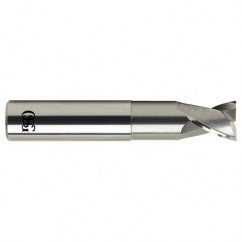 1/4 Dia. x 2-1/2 Overall Length 2-Flute .030 C/R Solid Carbide SE End Mill-Round Shank-Center Cutting-Uncoated - Exact Tooling